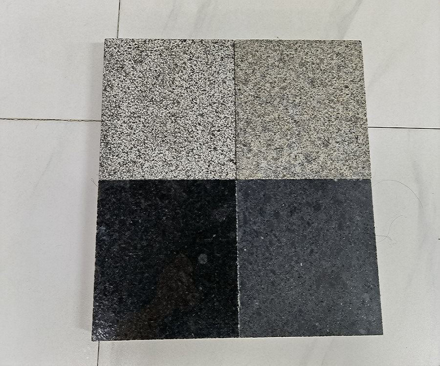 dark grey granite paving