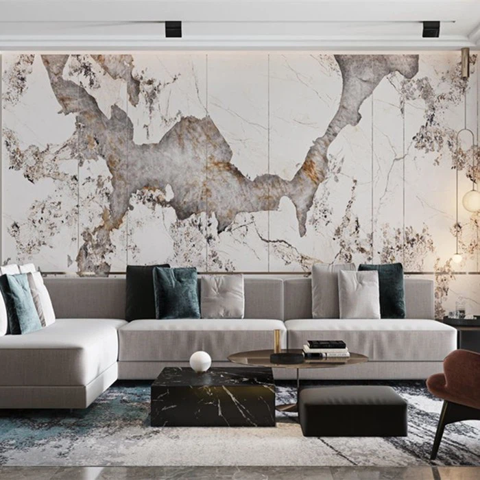 Hot Sales Exotic Patagonia Golden Beige Brown Pandora Sintered Stone for Countertops Wall Paneling