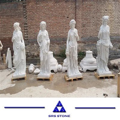 आदमकद नग्न मूर्तियाँ सफेद संगमरमर की मूर्ति महिला मूर्ति